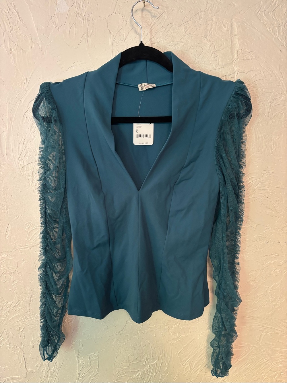 NWT Free People Vibing You Long Sleeve Blouse